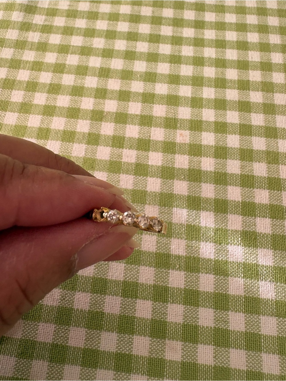Gold Crystal Band Ring - Elegant Women's Jewelry